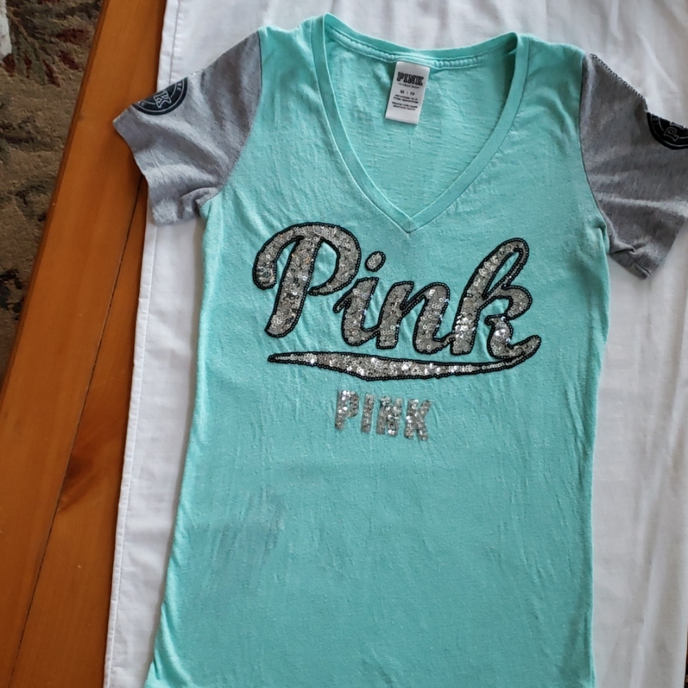Pink Ladies sequined t-shirt.
